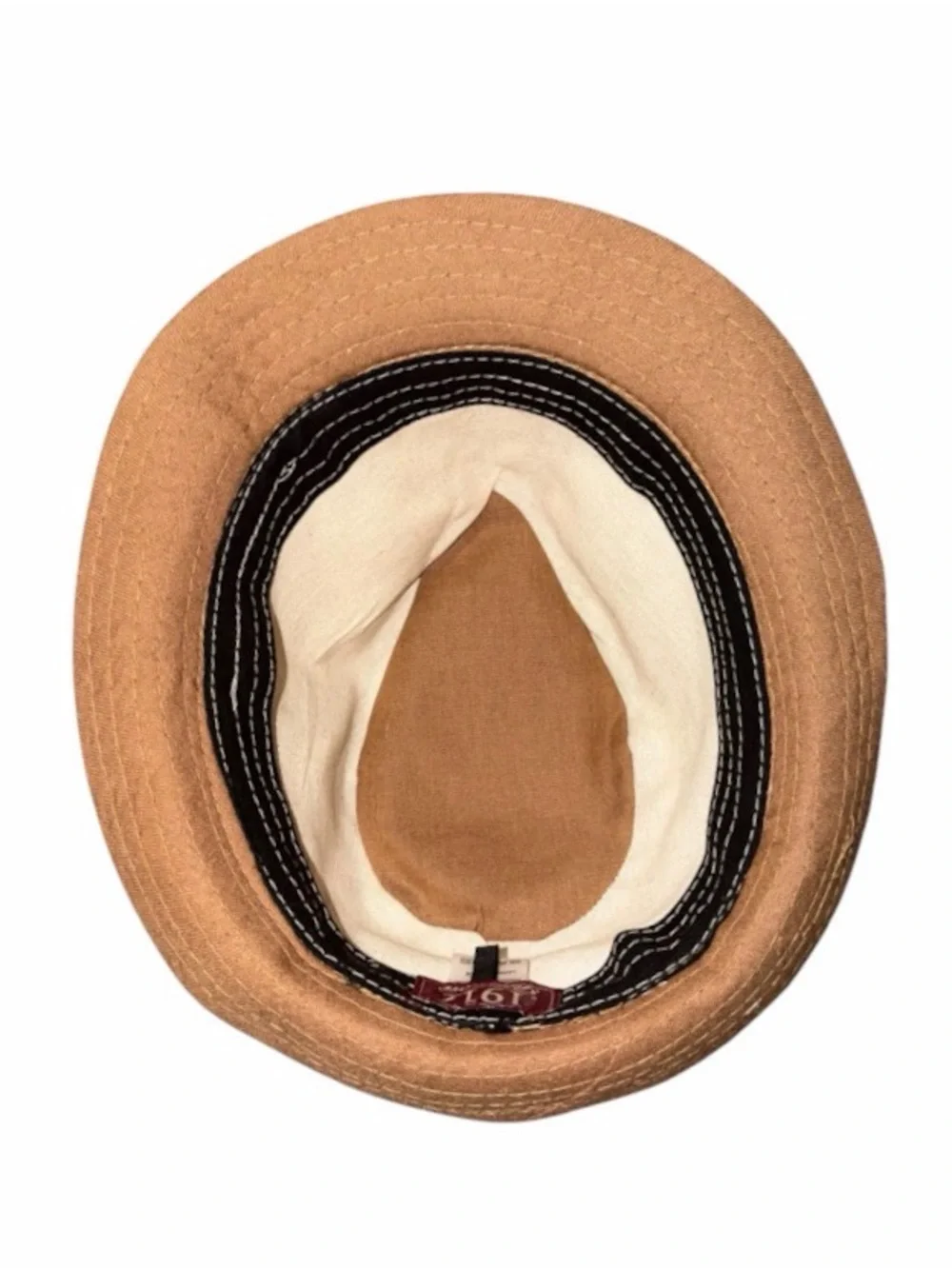 Tan and Brown Straw Fedora Hat